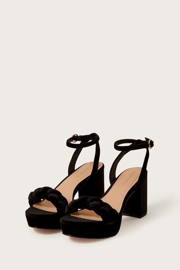 Buy Monsoon Plait Velvet Platform Heels from Next Ireland