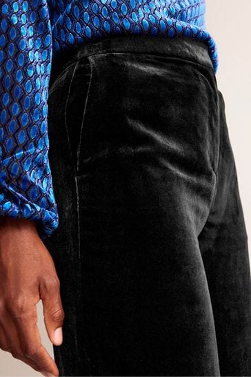 Buy Boden Black Westbourne Velvet Trousers from Next Luxembourg