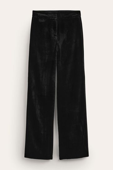 Ladies black velvet best sale trousers