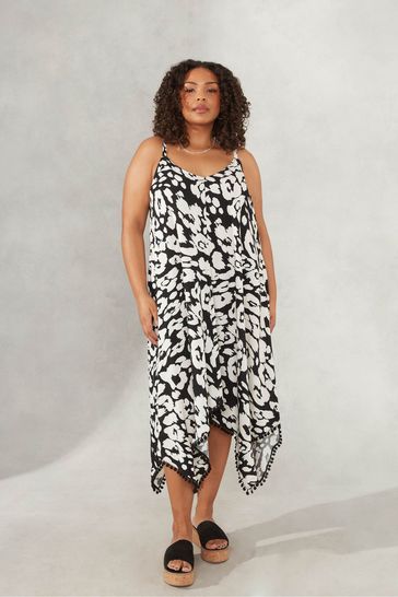 Animal print hanky hem sales dress
