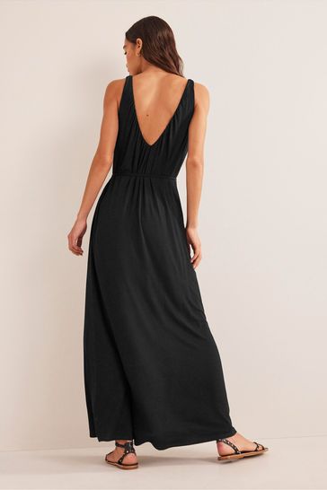 Black v neck maxi dress clearance