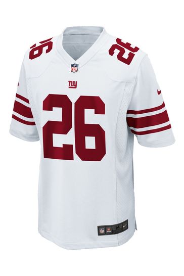 Men's new york giants saquon barkley nike white sales color rush limited jersey