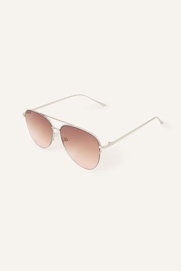 Half rim online aviator sunglasses