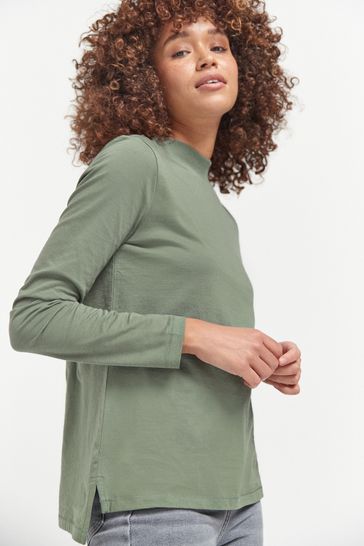 Green high neck top shop