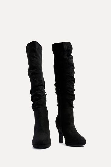 Cute black sale high heel boots