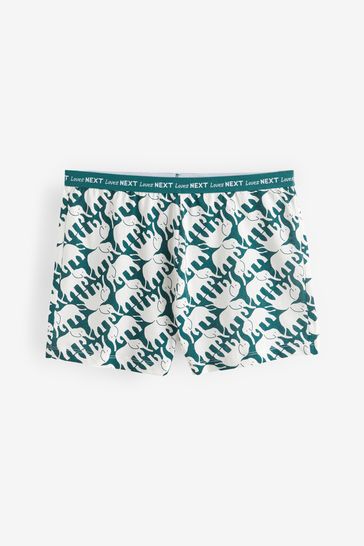 Buy Teal Blue Elephant Cotton Short Sleeve Pyjamas from Next USA