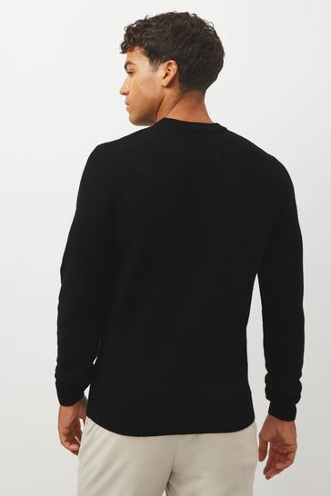 Buy Fred Perry Textured Lambswool Crew Neck Jumper from Next Singapore