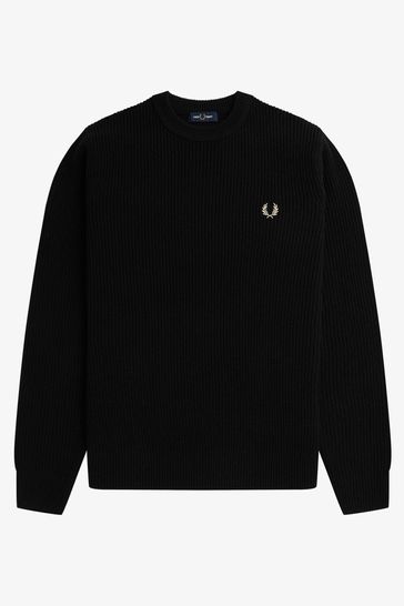 Buy Fred Perry Textured Lambswool Crew Neck Jumper from Next Singapore