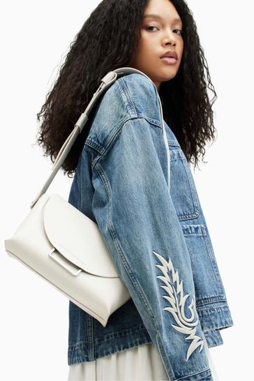 AllSaints White Celeste Cross-Body Bag