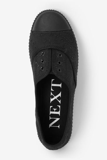 Slide on canvas discount shoes