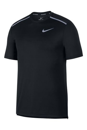 Nike Black Miler Dri-FIT UV Running T-Shirt