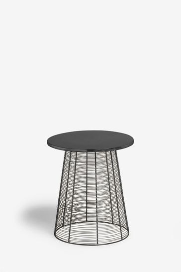 Black wire bedside table deals