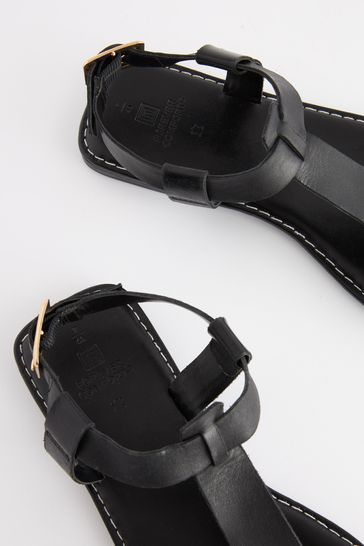 Black t bar 2025 sandals uk