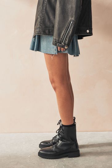 Lace up boots wide fit hot sale