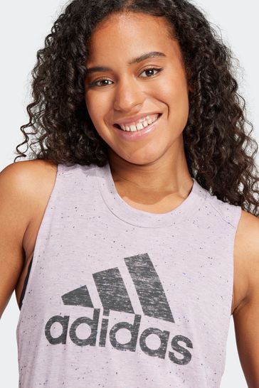 adidas Purple Sportswear Adidas Sportswear Future Icons Winners 3.0 Tank Top