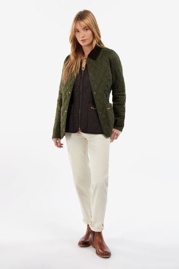 Barbour ladies green quilted jacket store
