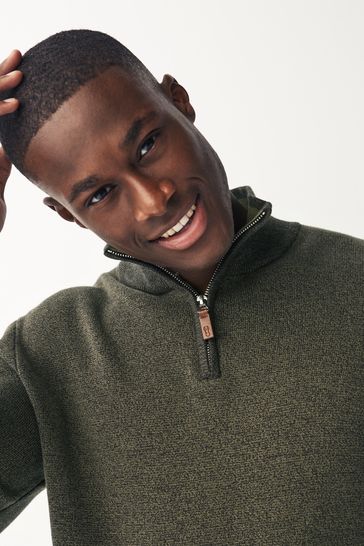 Olive green sales half zip sweater