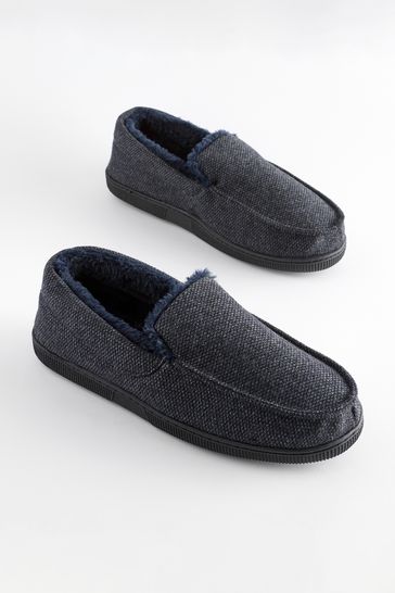 Navy blue mens slippers online