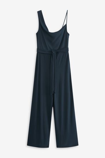 Buy Navy Blue One Shoulder Jumpsuit from Next Luxembourg