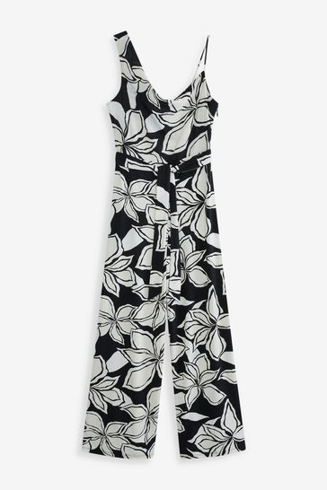 Next black and white jumpsuit shop