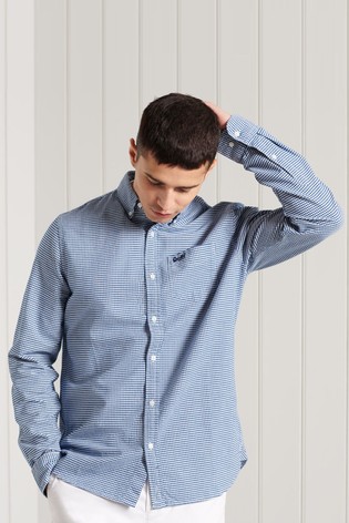 Superdry Blue Organic Cotton Classic University Oxford Shirt
