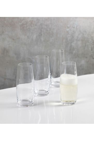 Buy Mikasa Set of 4 Clear Julie Stemless Champagne Flutes from