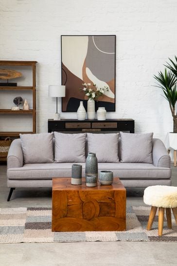 Brown and online gray coffee table