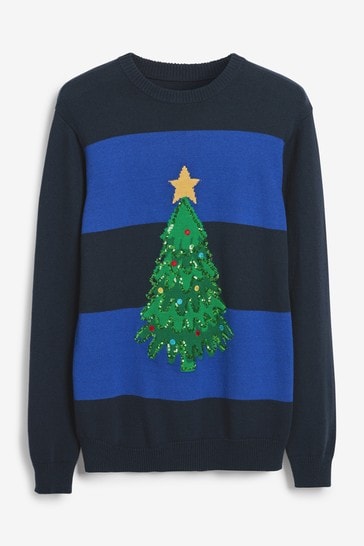 Blue christmas shop jumper