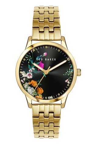 Ted Baker Ladies Gold Tone Fitzrovia Bloom Watch