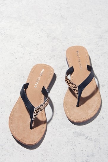 Mint velvet ellen leopard outlet flip flops