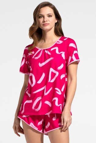 Hot Squash Pink Jersey Shorts Pyjama Set