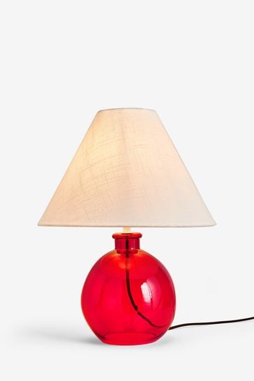 Jasper Conran London Red Hand Blown Glass Table Lamp