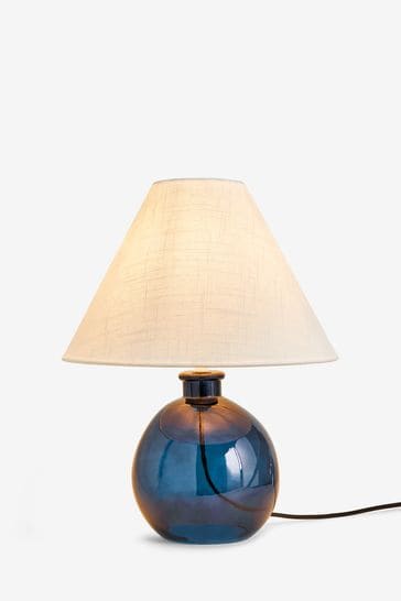 Jasper Conran London Blue Hand Blown Glass Table Lamp