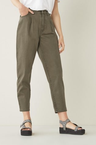 Khaki Green Mom Easy Fit Jeans