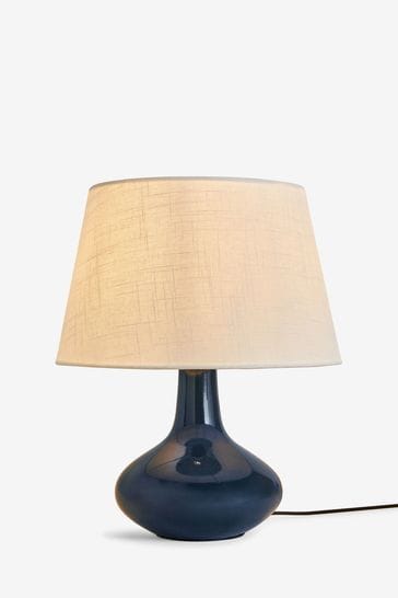 Jasper Conran London Blue Curved Ceramic Table Lamp