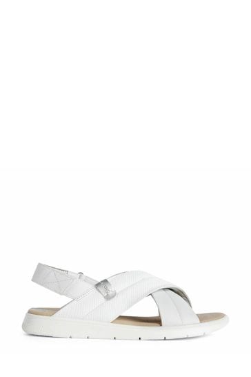 Geox white store sandals