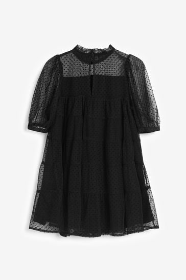 H&m black mesh dress discount