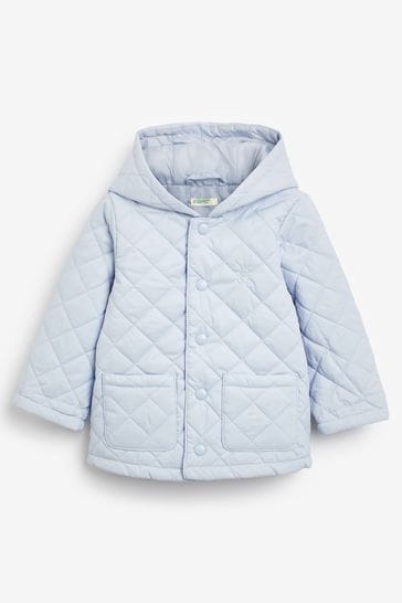 Benetton Boys Quilted Hooded Coat