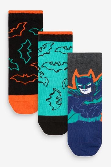 Batman Black/Orange Cotton Rich Socks 3 Packs