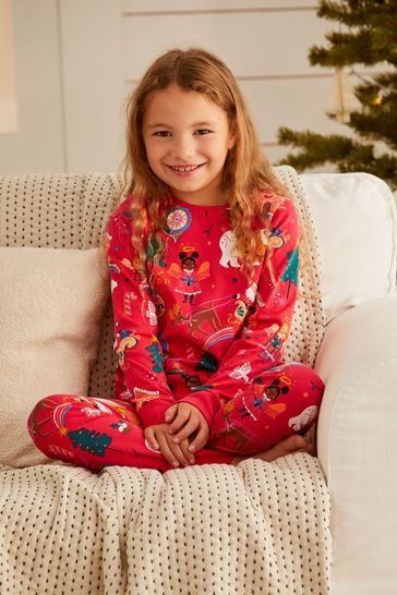 Buy Red Christmas Printed Long Sleeve Pyjamas 9mths 12yrs from Next Luxembourg