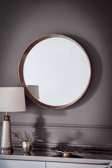 Gallery Direct Natural Lainey Round Mirror
