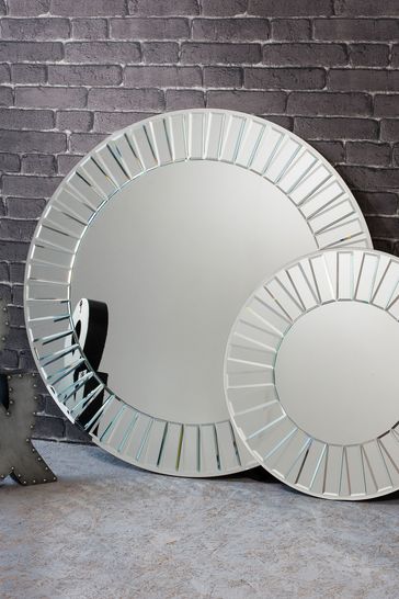 Gallery Direct Silver Hooper Round Mirror