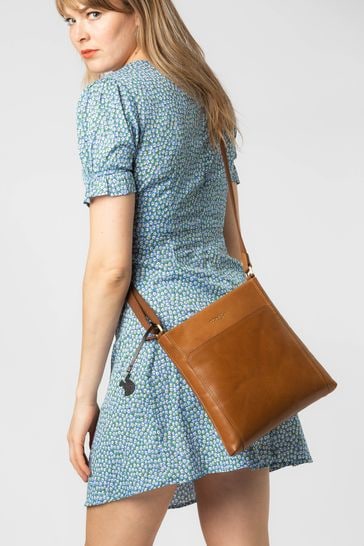 Buy Dark Tan Conkca Dink Leather Cross Body Bag from Next Italy