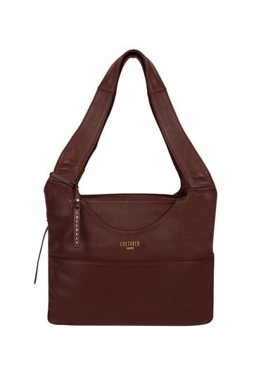 Cultured London Boston Leather Shoulder Bag