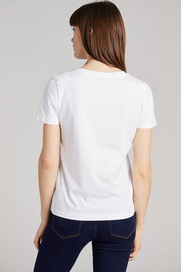 Tommy Hilfiger White Heritage Logo T Shirt