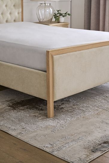 Light wood shop upholstered bed
