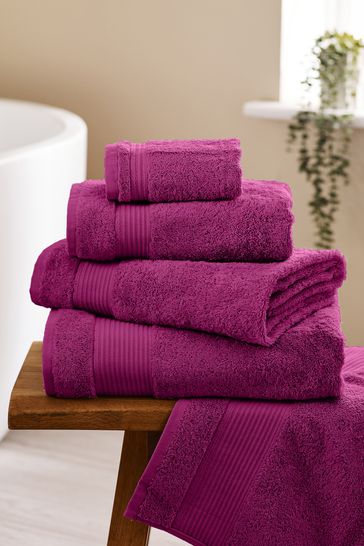 Dark Fuchsia Pink Egyptian Cotton Towel