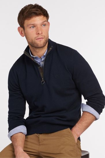Navy half zip jumper store