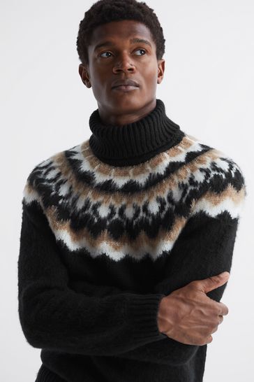 Camel roll neck jumper mens sales