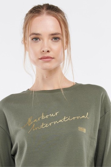 Barbour t shirt sale womens gold